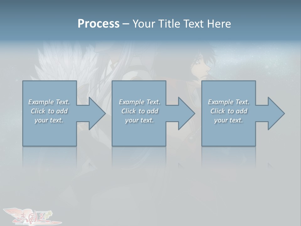 A Couple Of Anime Characters Standing Next To Each Other PowerPoint Template