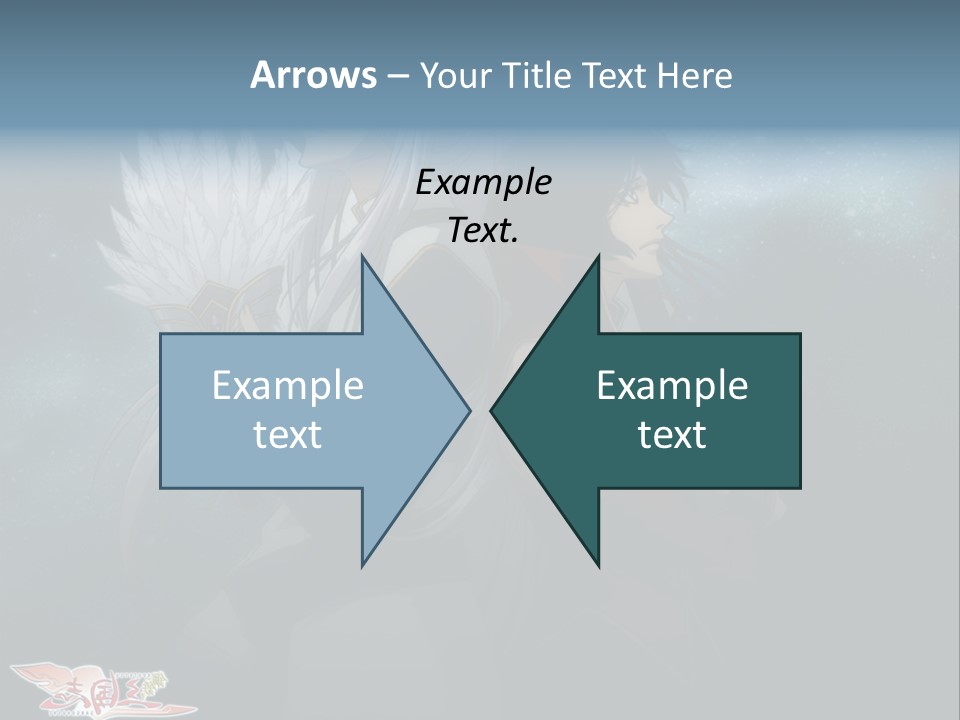 A Couple Of Anime Characters Standing Next To Each Other PowerPoint Template