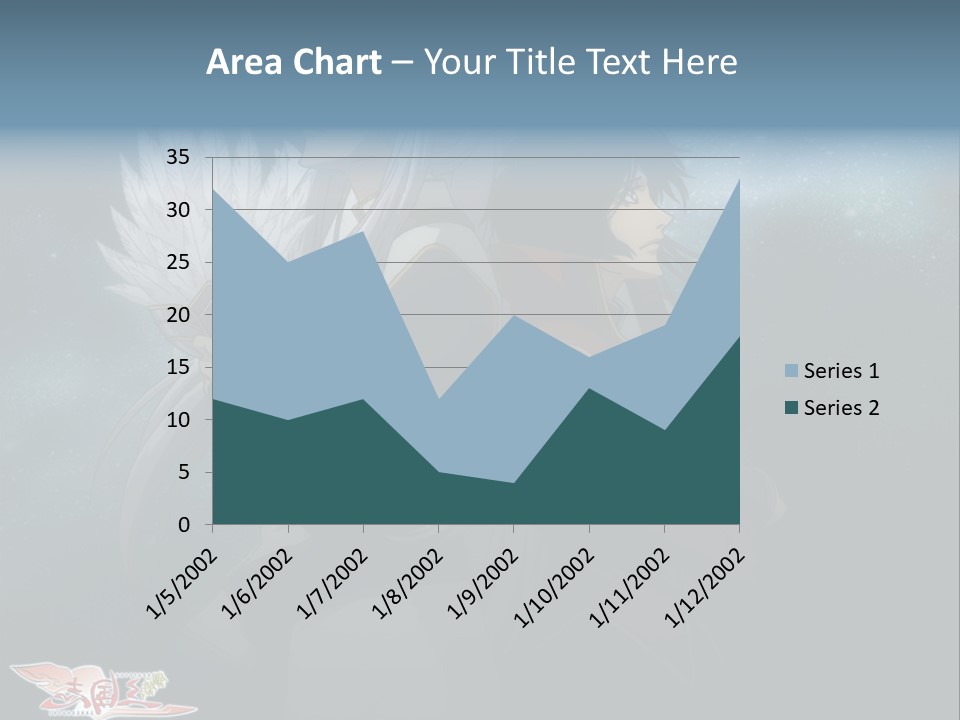 A Couple Of Anime Characters Standing Next To Each Other PowerPoint Template
