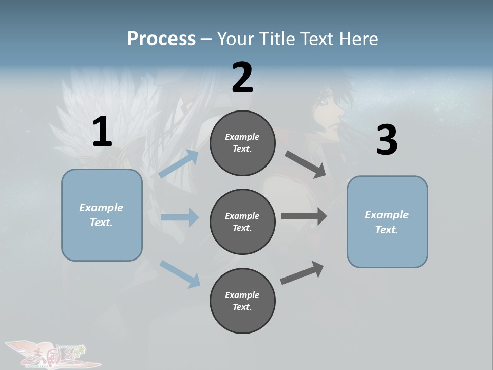 A Couple Of Anime Characters Standing Next To Each Other PowerPoint Template