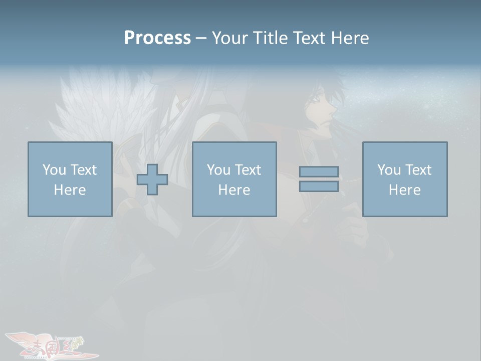 A Couple Of Anime Characters Standing Next To Each Other PowerPoint Template