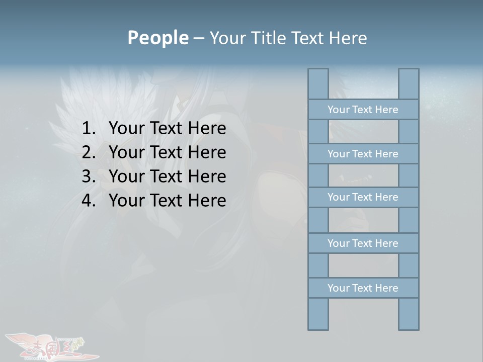 A Couple Of Anime Characters Standing Next To Each Other PowerPoint Template