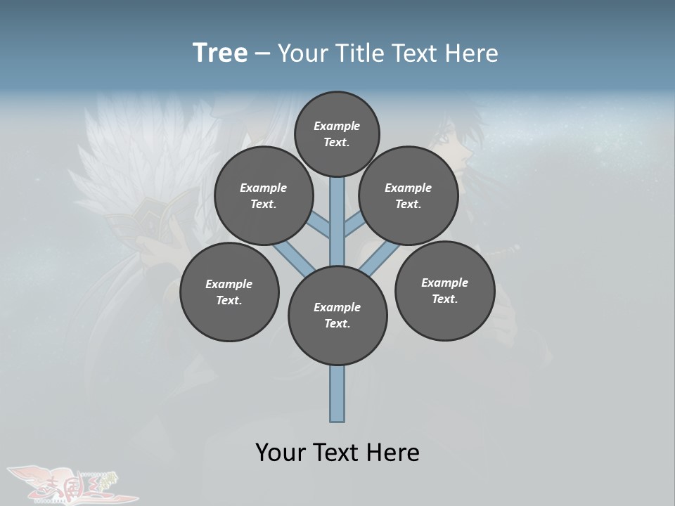 A Couple Of Anime Characters Standing Next To Each Other PowerPoint Template