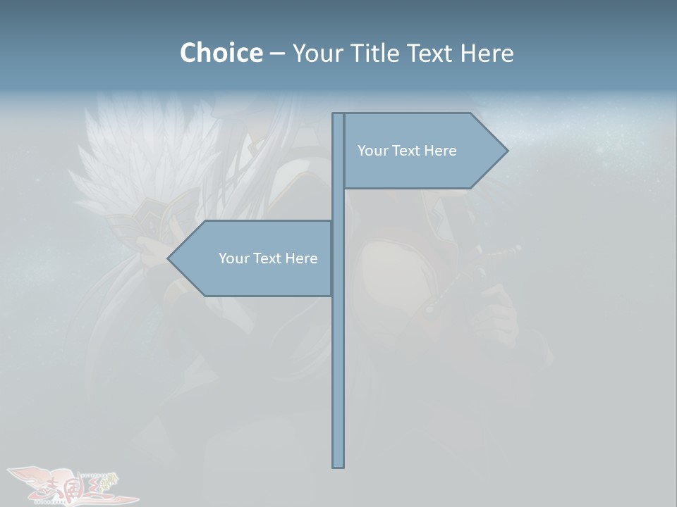 A Couple Of Anime Characters Standing Next To Each Other PowerPoint Template