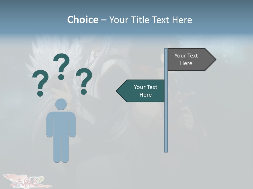 A Couple Of Anime Characters Standing Next To Each Other PowerPoint Template