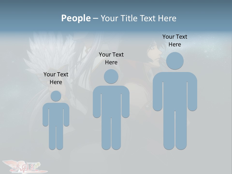 A Couple Of Anime Characters Standing Next To Each Other PowerPoint Template