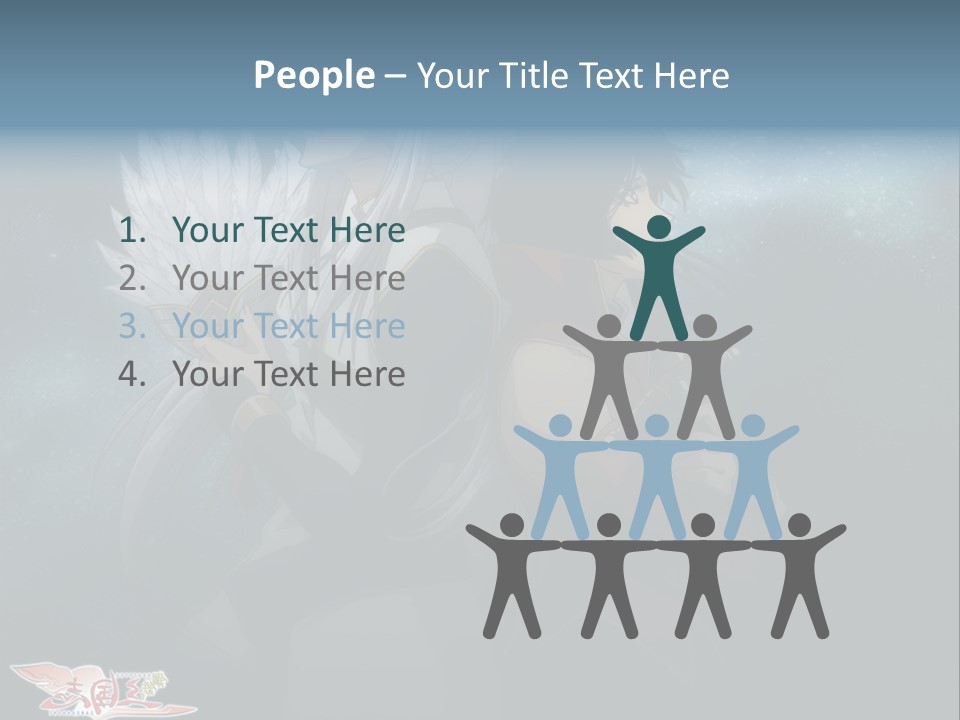 A Couple Of Anime Characters Standing Next To Each Other PowerPoint Template