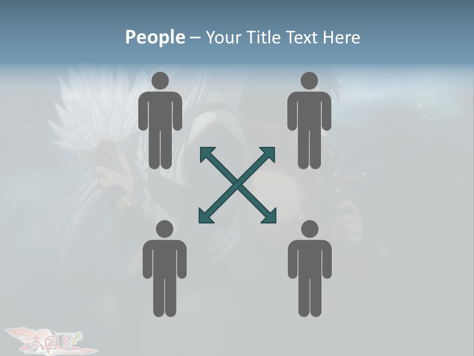 A Couple Of Anime Characters Standing Next To Each Other PowerPoint Template