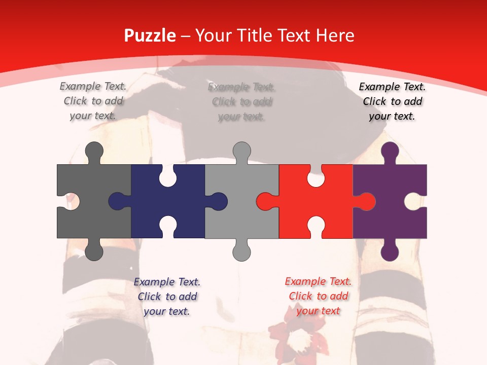 A Woman With White Hair And Black Gloves Is Standing In Front Of A Red Background PowerPoint Template