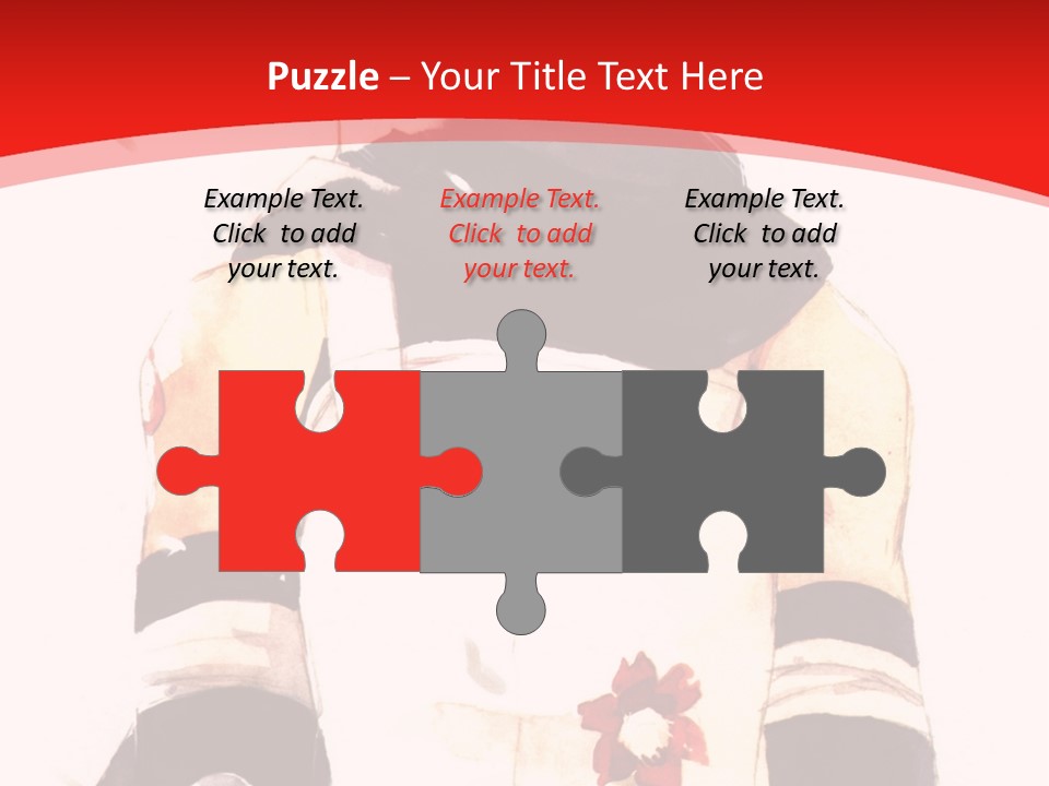 A Woman With White Hair And Black Gloves Is Standing In Front Of A Red Background PowerPoint Template