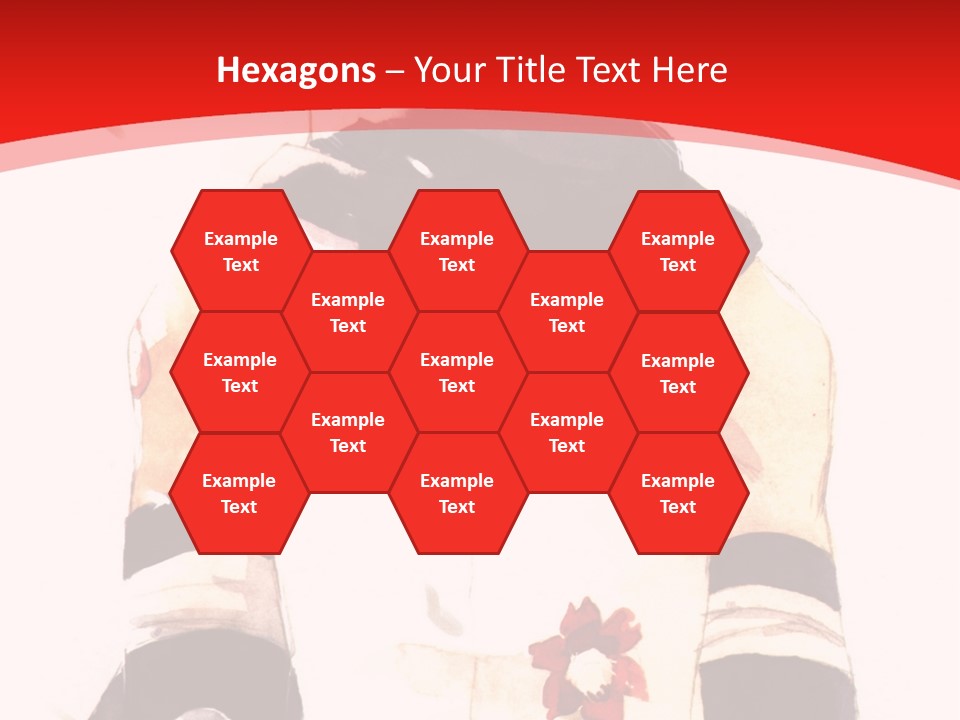 A Woman With White Hair And Black Gloves Is Standing In Front Of A Red Background PowerPoint Template