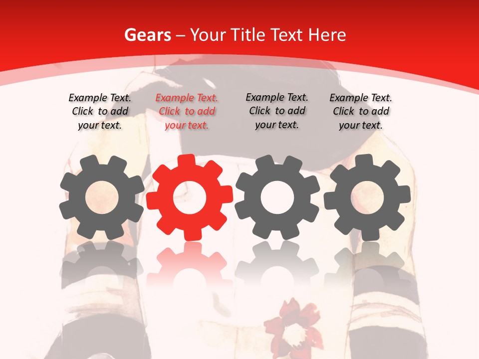 A Woman With White Hair And Black Gloves Is Standing In Front Of A Red Background PowerPoint Template