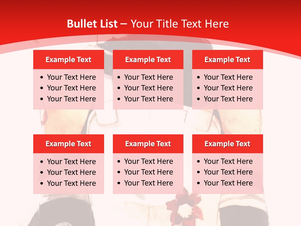 A Woman With White Hair And Black Gloves Is Standing In Front Of A Red Background PowerPoint Template