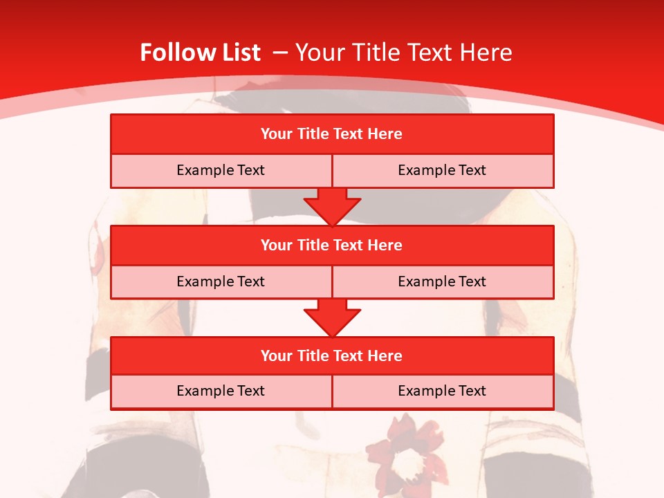 A Woman With White Hair And Black Gloves Is Standing In Front Of A Red Background PowerPoint Template