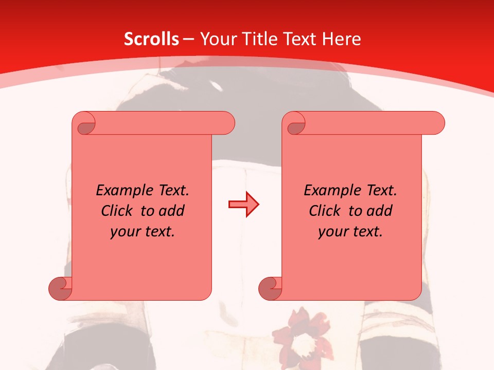 A Woman With White Hair And Black Gloves Is Standing In Front Of A Red Background PowerPoint Template