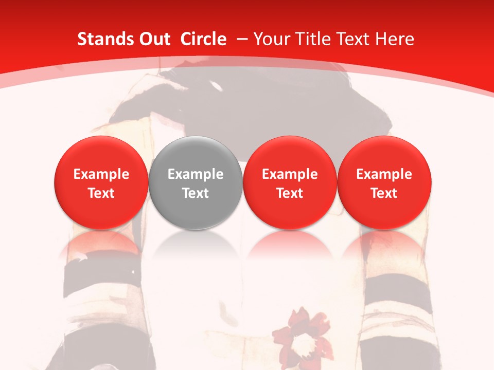 A Woman With White Hair And Black Gloves Is Standing In Front Of A Red Background PowerPoint Template