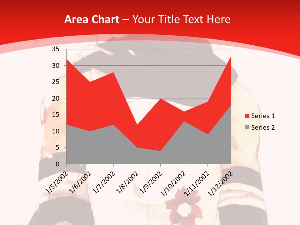 A Woman With White Hair And Black Gloves Is Standing In Front Of A Red Background PowerPoint Template