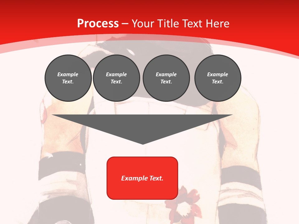 A Woman With White Hair And Black Gloves Is Standing In Front Of A Red Background PowerPoint Template