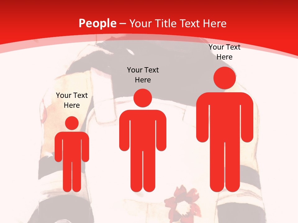 A Woman With White Hair And Black Gloves Is Standing In Front Of A Red Background PowerPoint Template