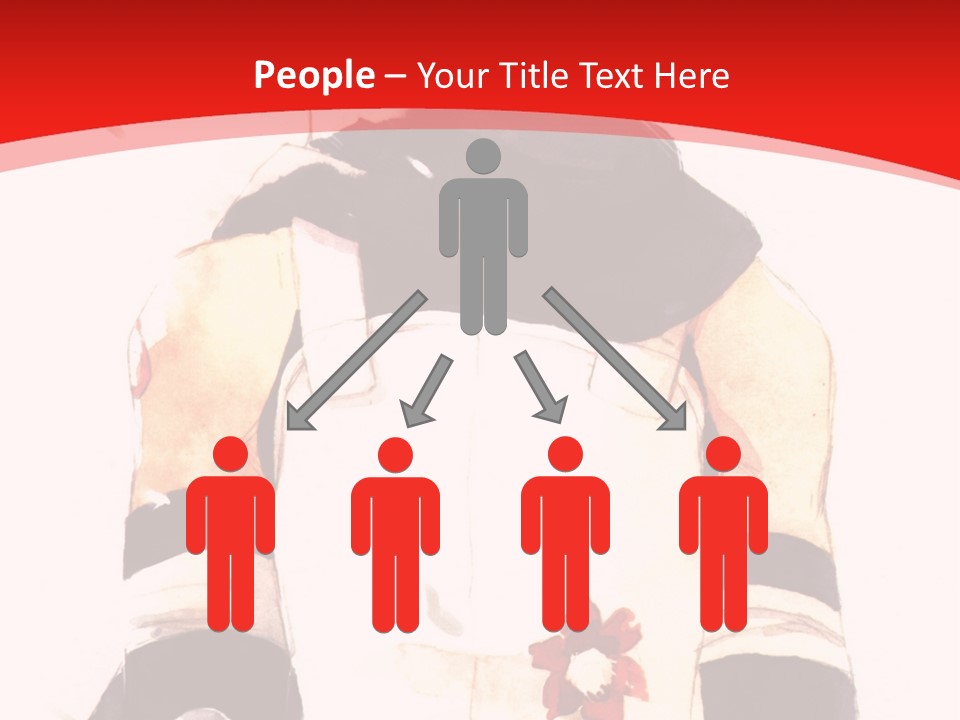 A Woman With White Hair And Black Gloves Is Standing In Front Of A Red Background PowerPoint Template