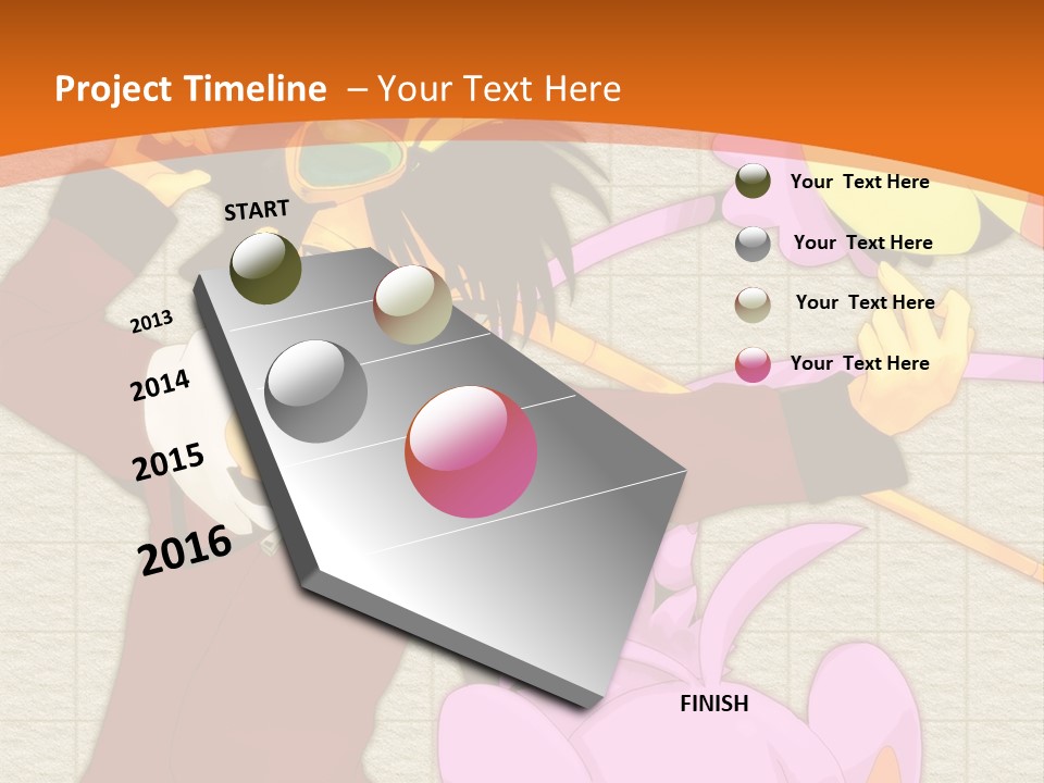 A Cartoon Character Is Holding A Toy In His Hand PowerPoint Template