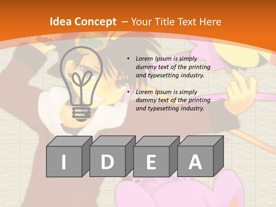 A Cartoon Character Is Holding A Toy In His Hand PowerPoint Template