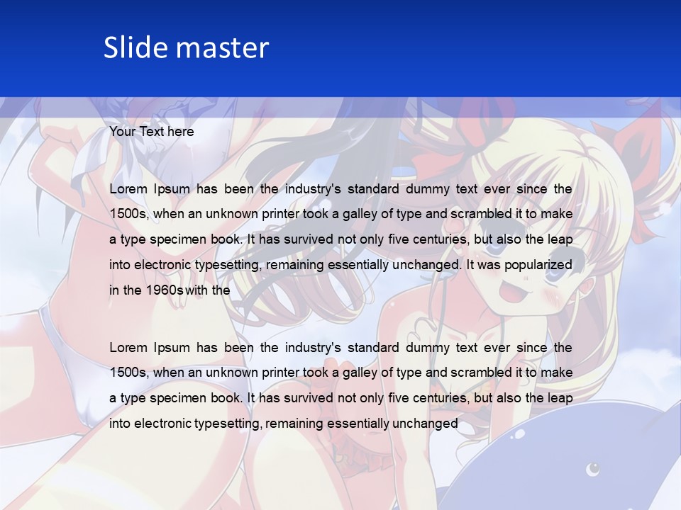 A Girl And A Boy In The Water With A Sky Background PowerPoint Template