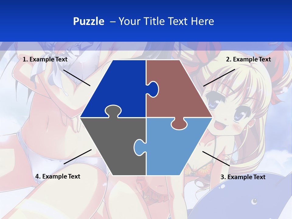 A Girl And A Boy In The Water With A Sky Background PowerPoint Template