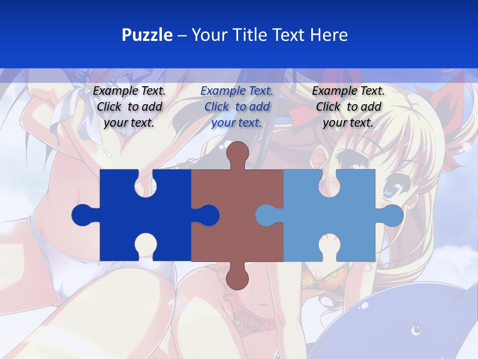 A Girl And A Boy In The Water With A Sky Background PowerPoint Template