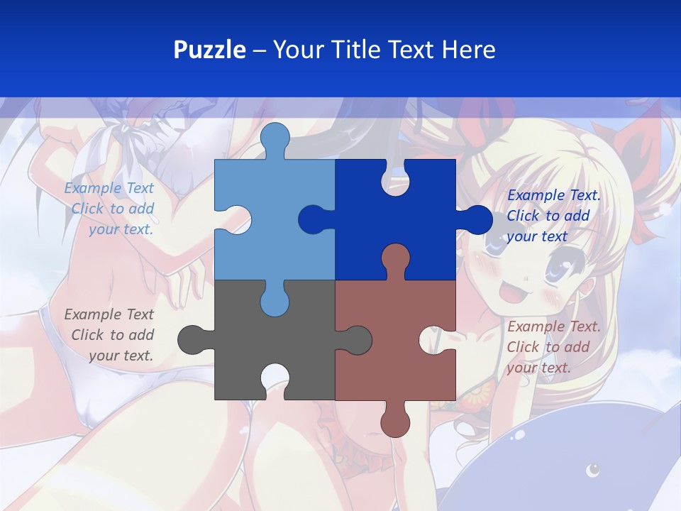 A Girl And A Boy In The Water With A Sky Background PowerPoint Template