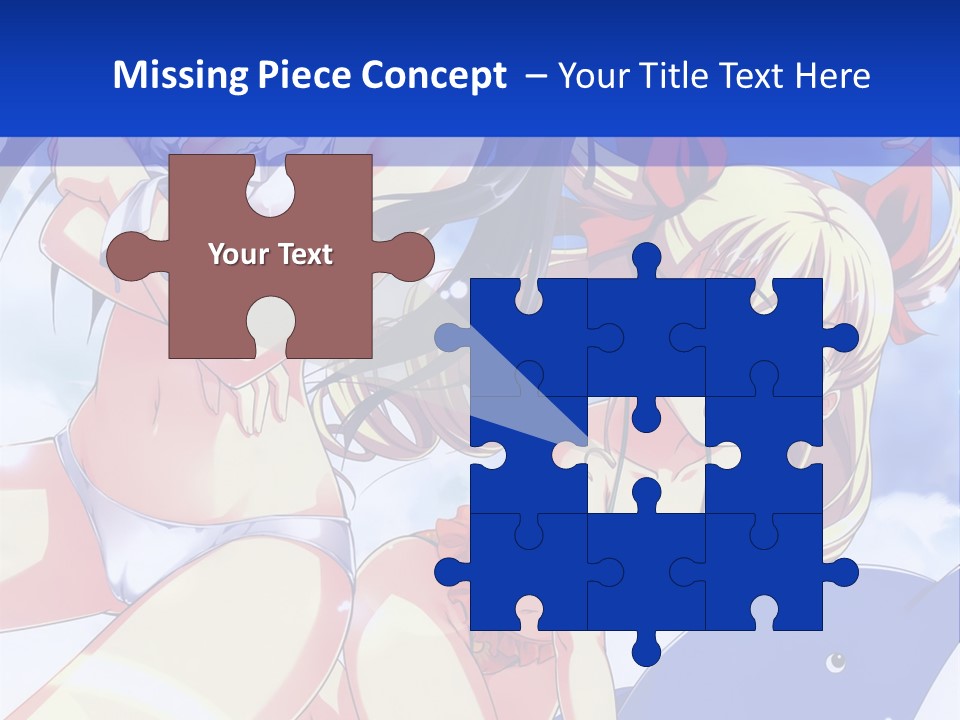 A Girl And A Boy In The Water With A Sky Background PowerPoint Template