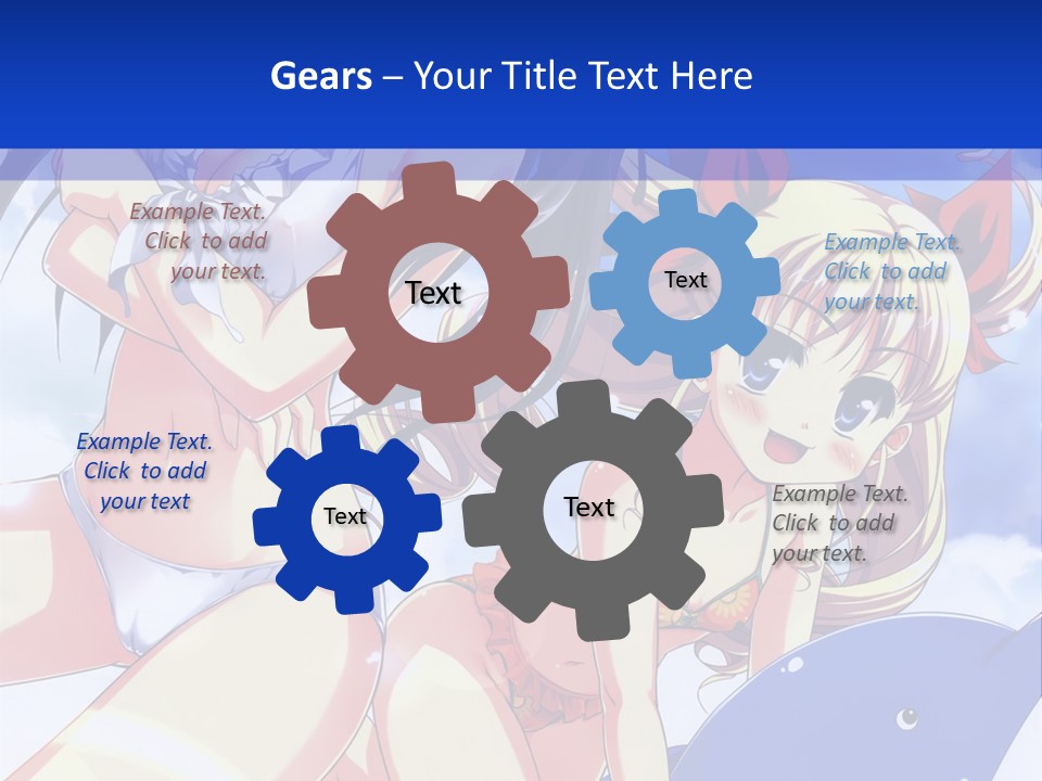 A Girl And A Boy In The Water With A Sky Background PowerPoint Template