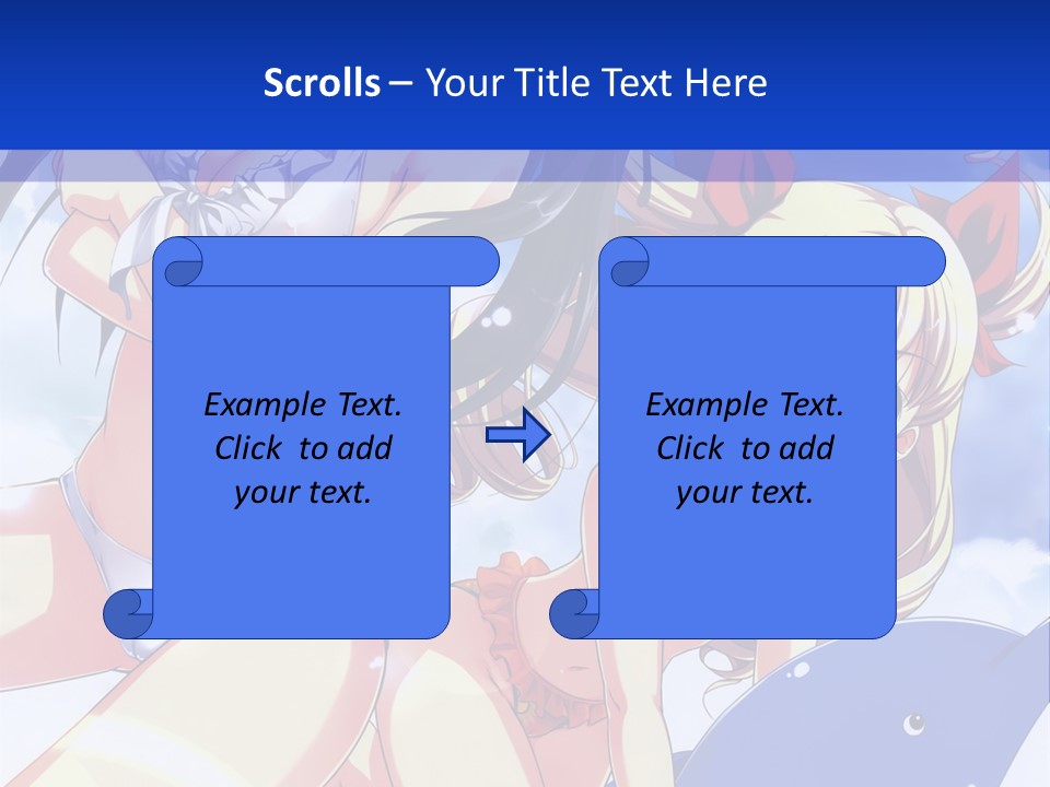 A Girl And A Boy In The Water With A Sky Background PowerPoint Template