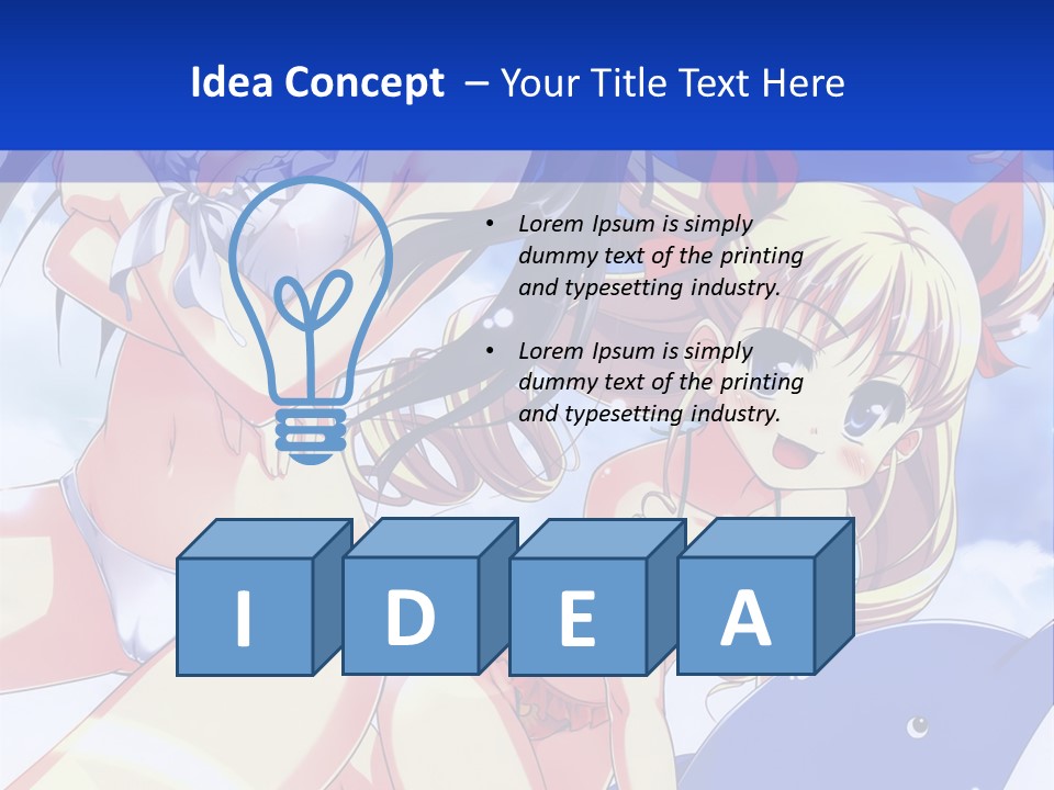 A Girl And A Boy In The Water With A Sky Background PowerPoint Template