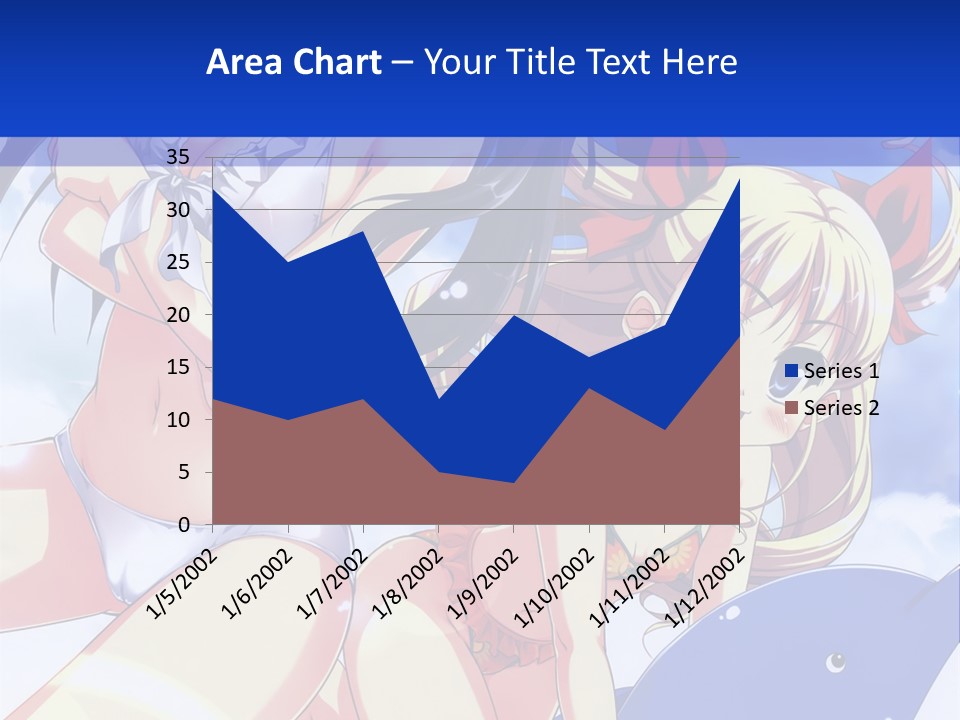 A Girl And A Boy In The Water With A Sky Background PowerPoint Template