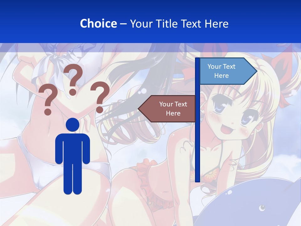 A Girl And A Boy In The Water With A Sky Background PowerPoint Template