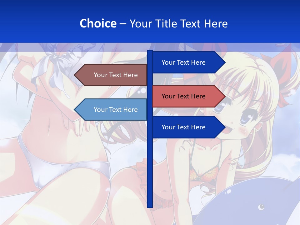 A Girl And A Boy In The Water With A Sky Background PowerPoint Template