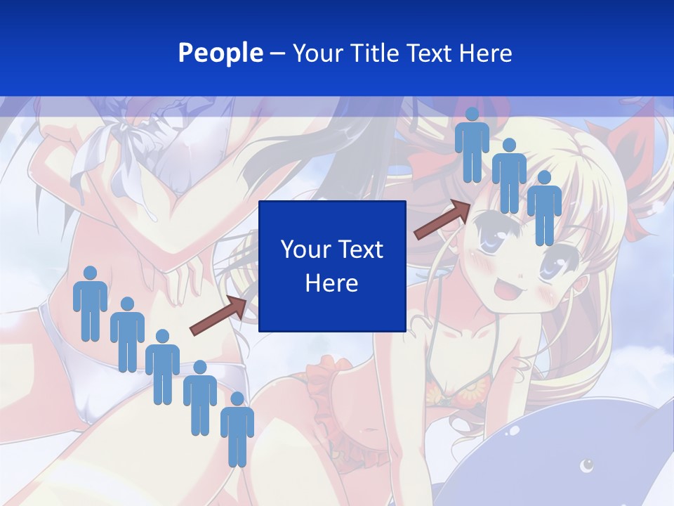 A Girl And A Boy In The Water With A Sky Background PowerPoint Template