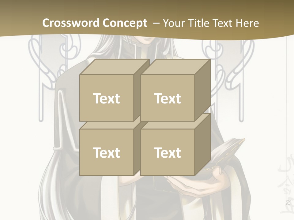 A Man In A Priest Outfit Holding A Cross Powerpoint Presentation PowerPoint Template