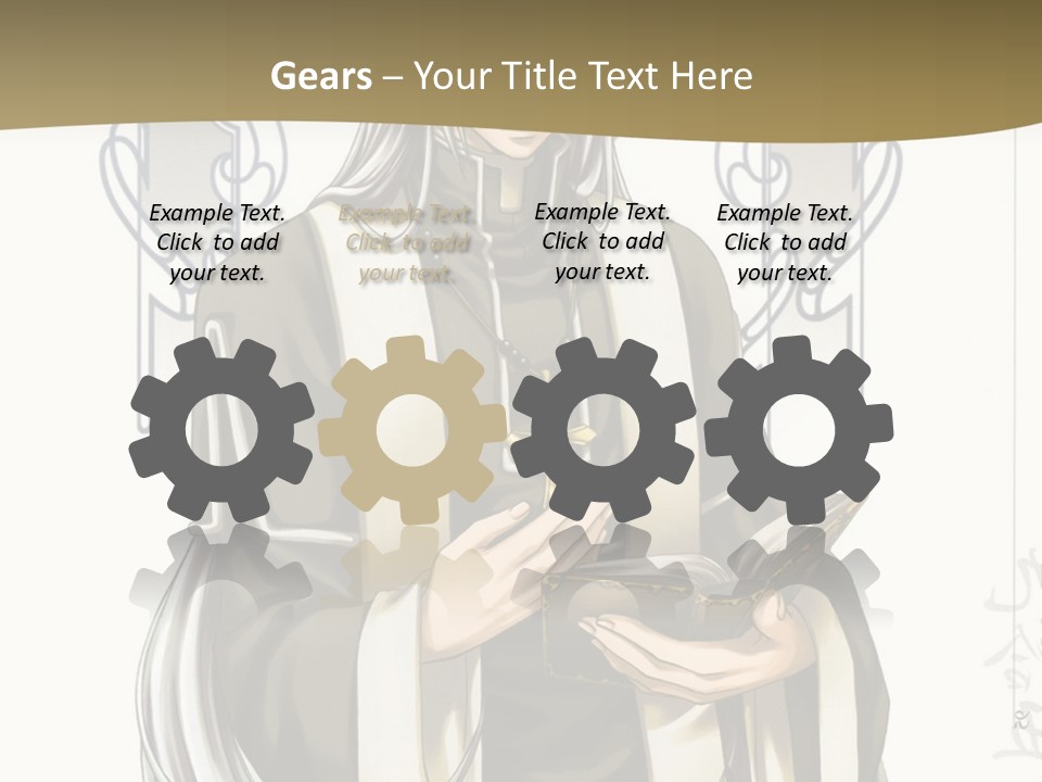 A Man In A Priest Outfit Holding A Cross Powerpoint Presentation PowerPoint Template