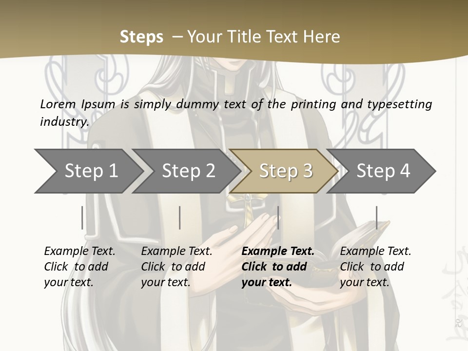 A Man In A Priest Outfit Holding A Cross Powerpoint Presentation PowerPoint Template