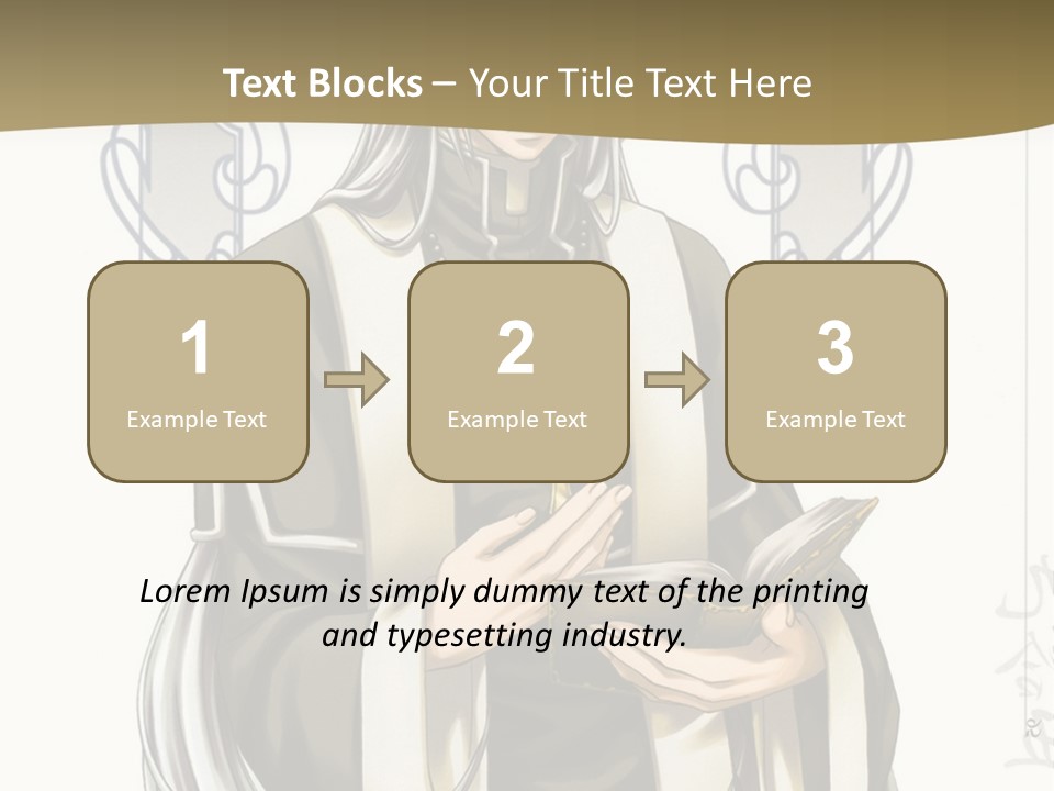 A Man In A Priest Outfit Holding A Cross Powerpoint Presentation PowerPoint Template