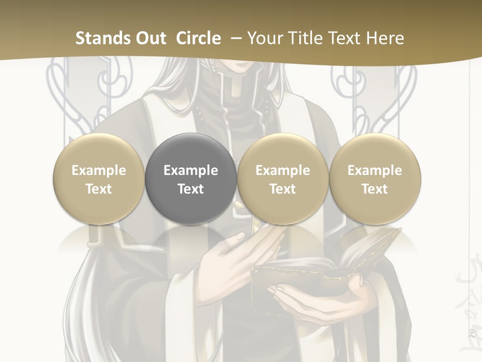 A Man In A Priest Outfit Holding A Cross Powerpoint Presentation PowerPoint Template