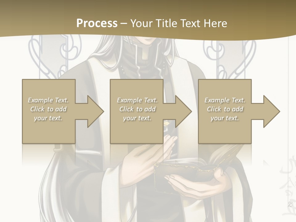 A Man In A Priest Outfit Holding A Cross Powerpoint Presentation PowerPoint Template