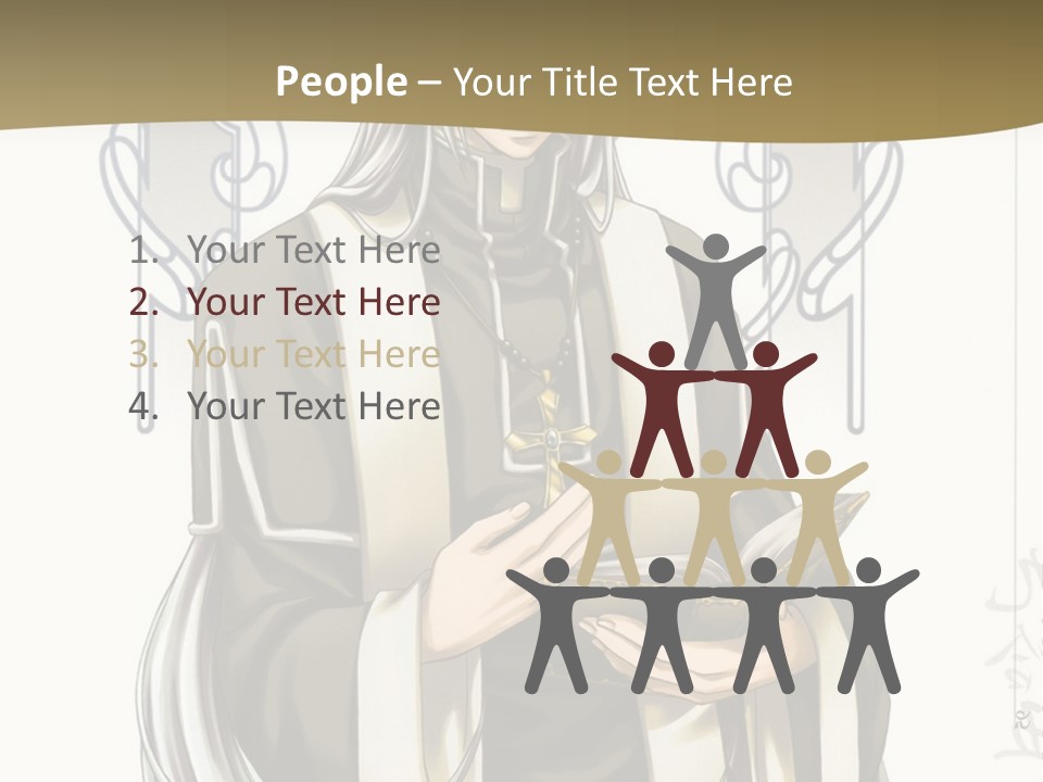 A Man In A Priest Outfit Holding A Cross Powerpoint Presentation PowerPoint Template