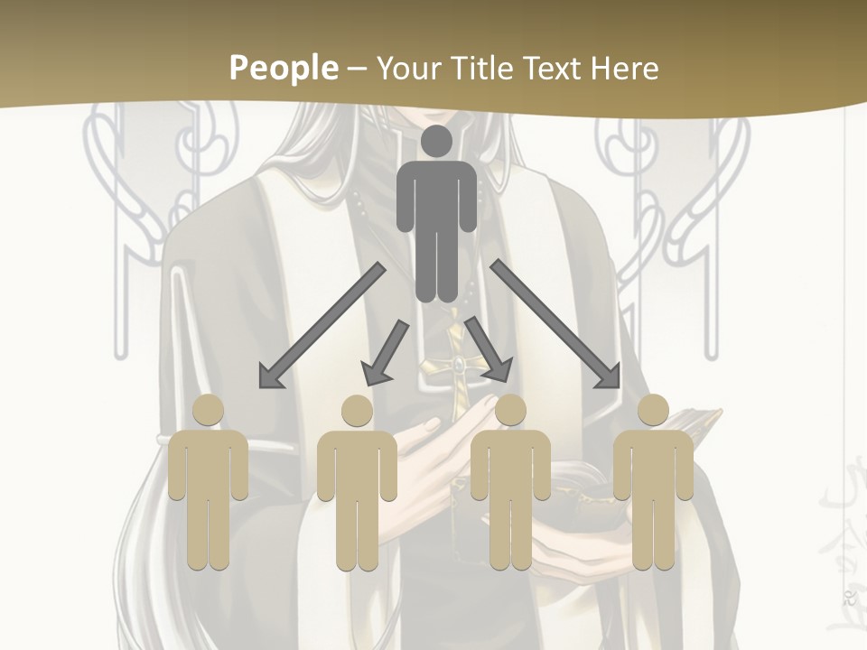 A Man In A Priest Outfit Holding A Cross Powerpoint Presentation PowerPoint Template