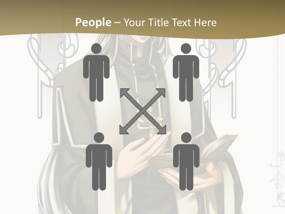 A Man In A Priest Outfit Holding A Cross Powerpoint Presentation PowerPoint Template