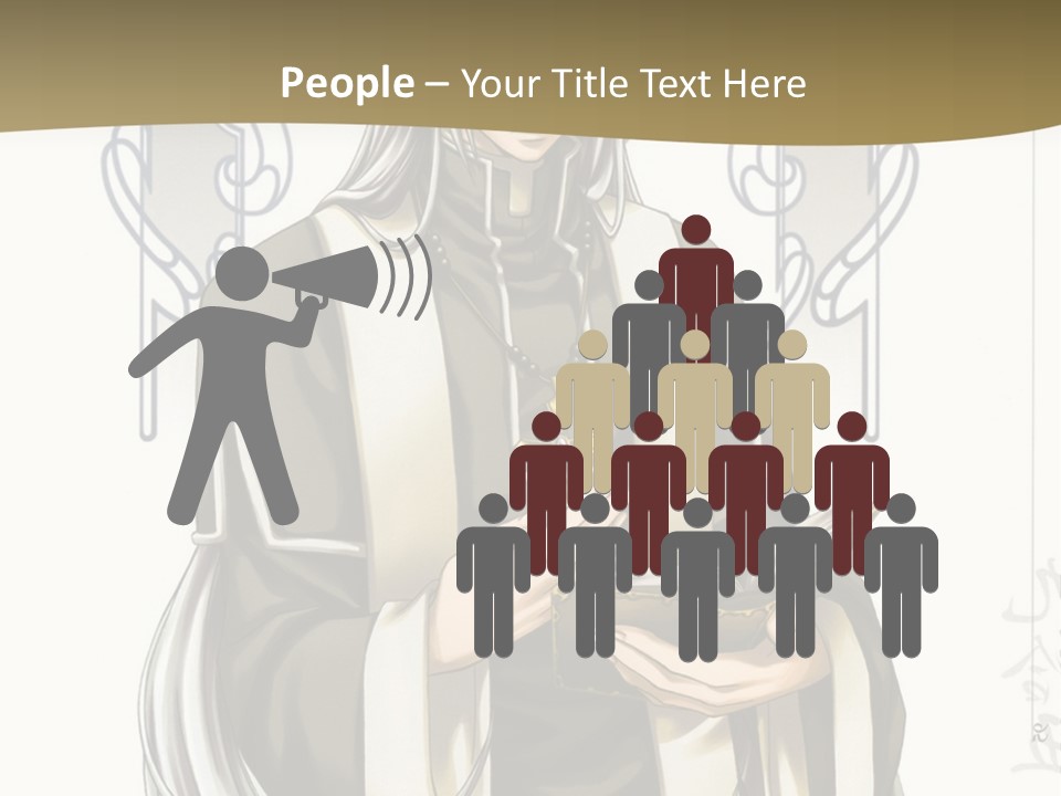 A Man In A Priest Outfit Holding A Cross Powerpoint Presentation PowerPoint Template