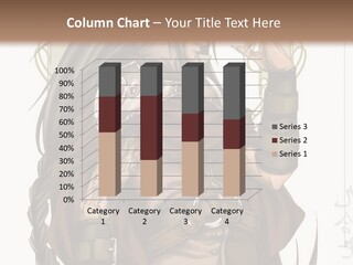 A Woman With Long Hair In A Brown Outfit PowerPoint Template