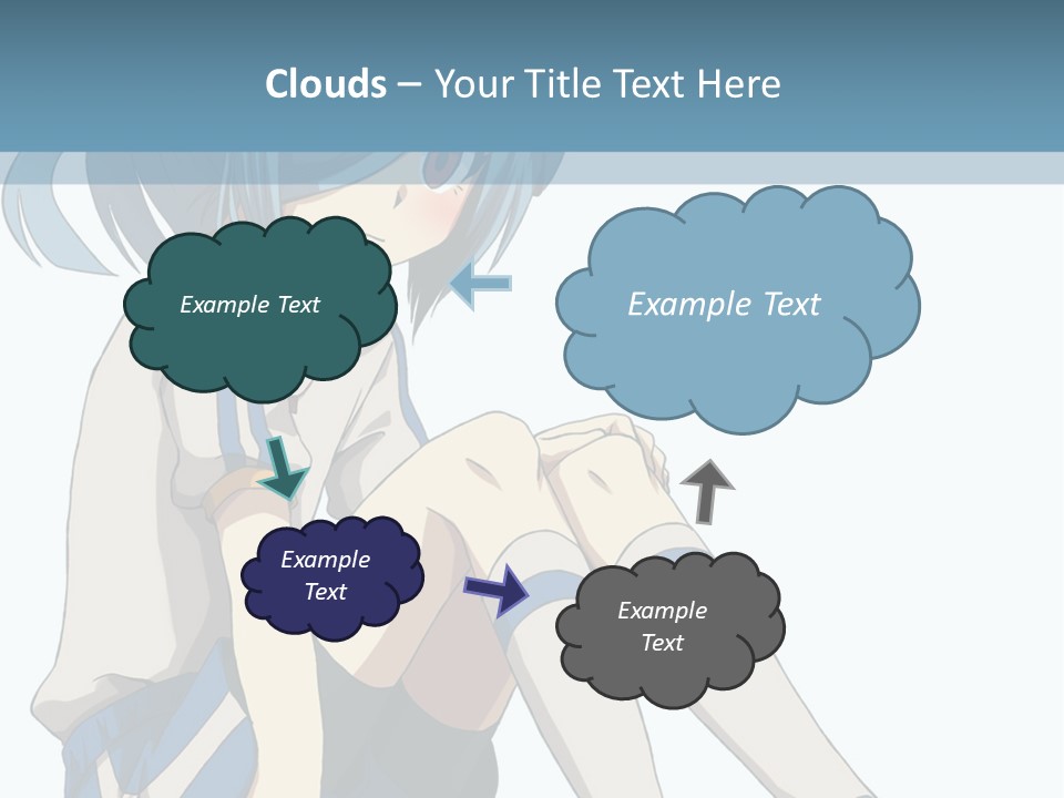 A Girl Sitting On The Ground With Her Legs Crossed PowerPoint Template